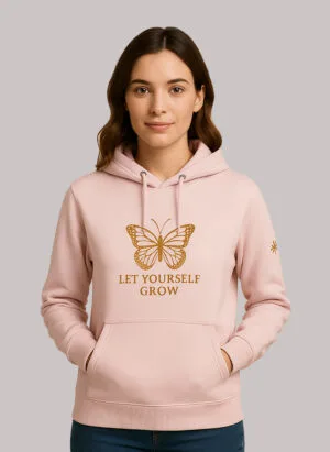 Hoodie Let Yourself Grow Rose